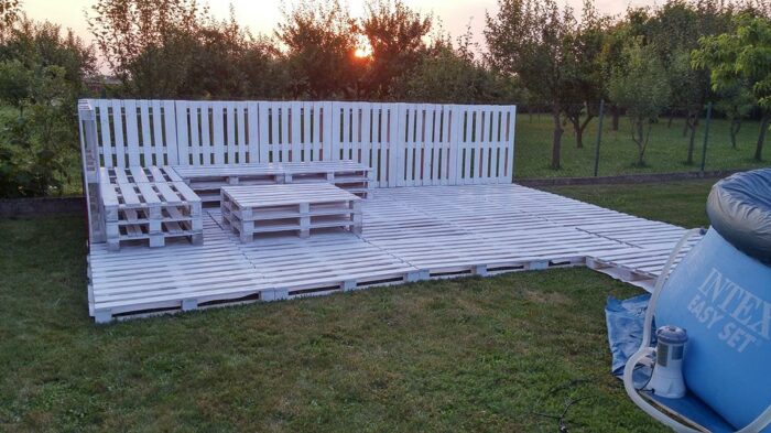 Finished wooden pallets