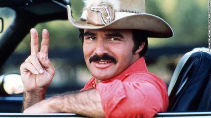 Burt Reynolds in moustache