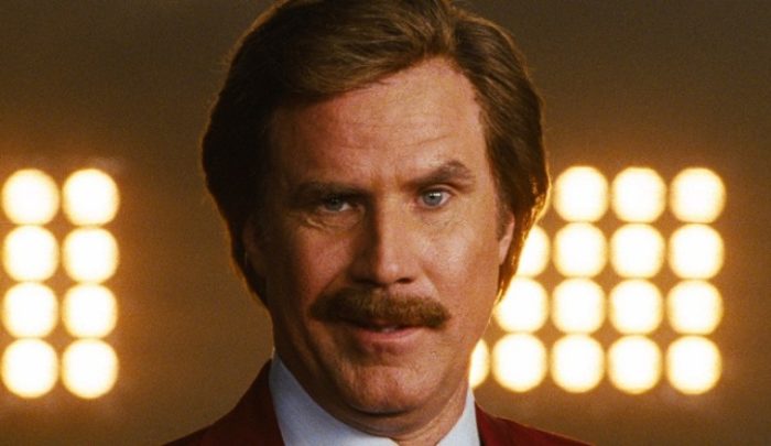 Will Ferrell in moustache as Ron