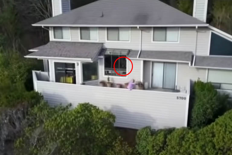 drone captures house