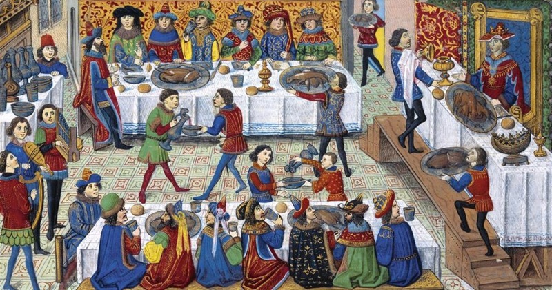 Banquete en la época medieval