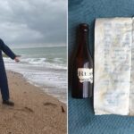 זוג מגלה סוד בבקבוק שנשטף אל החוף